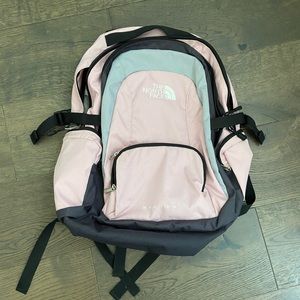 The North Face Pink and Gray Backpack